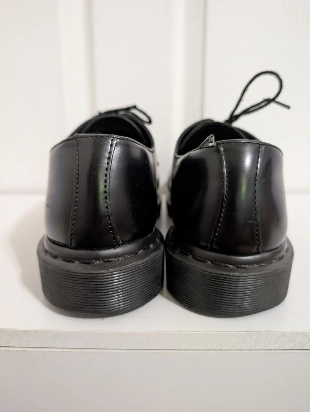 Dr Martens Shoes Mens SIze 10 Mono Smooth Leather Oxford Black Women 9